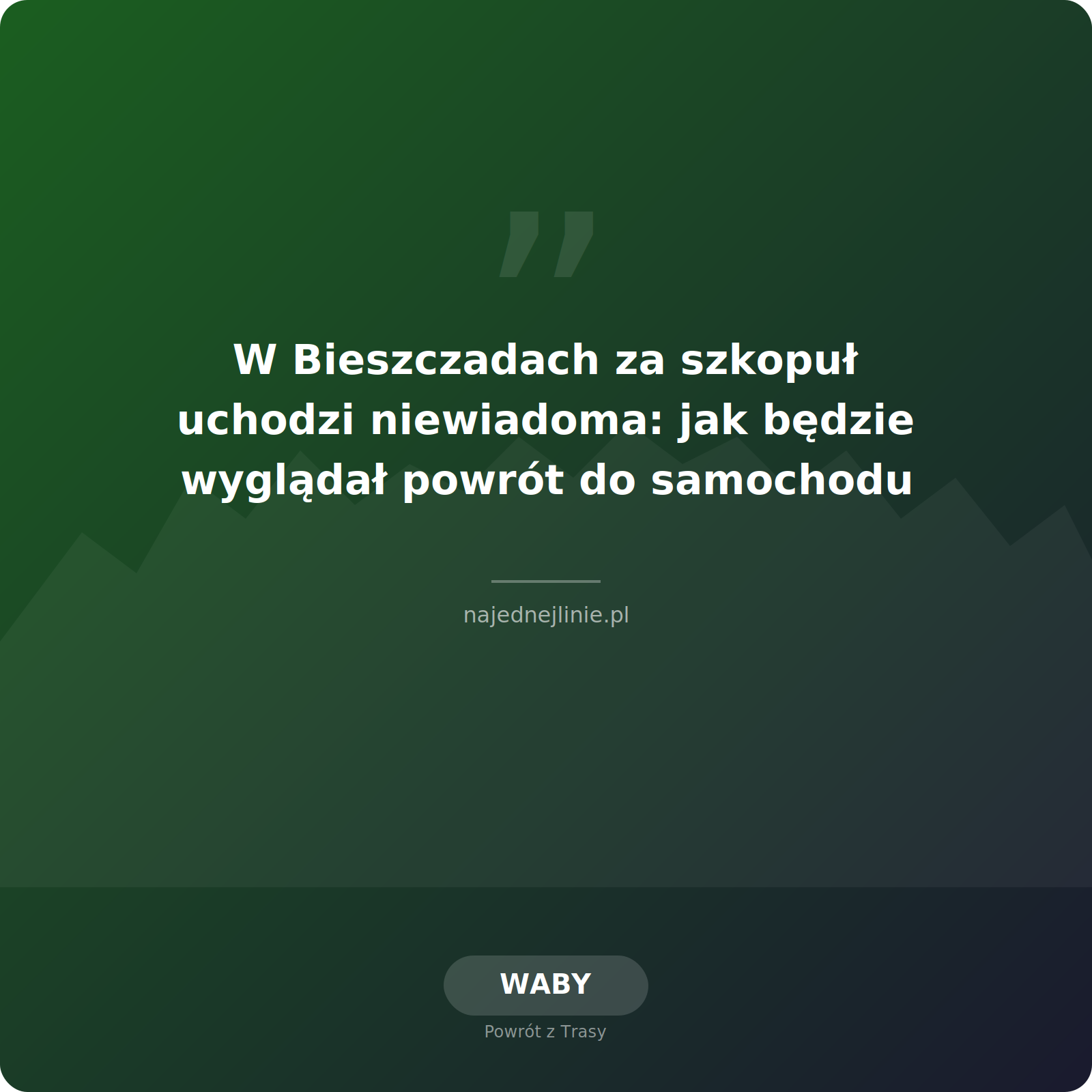 Waby — Powrót z Trasy